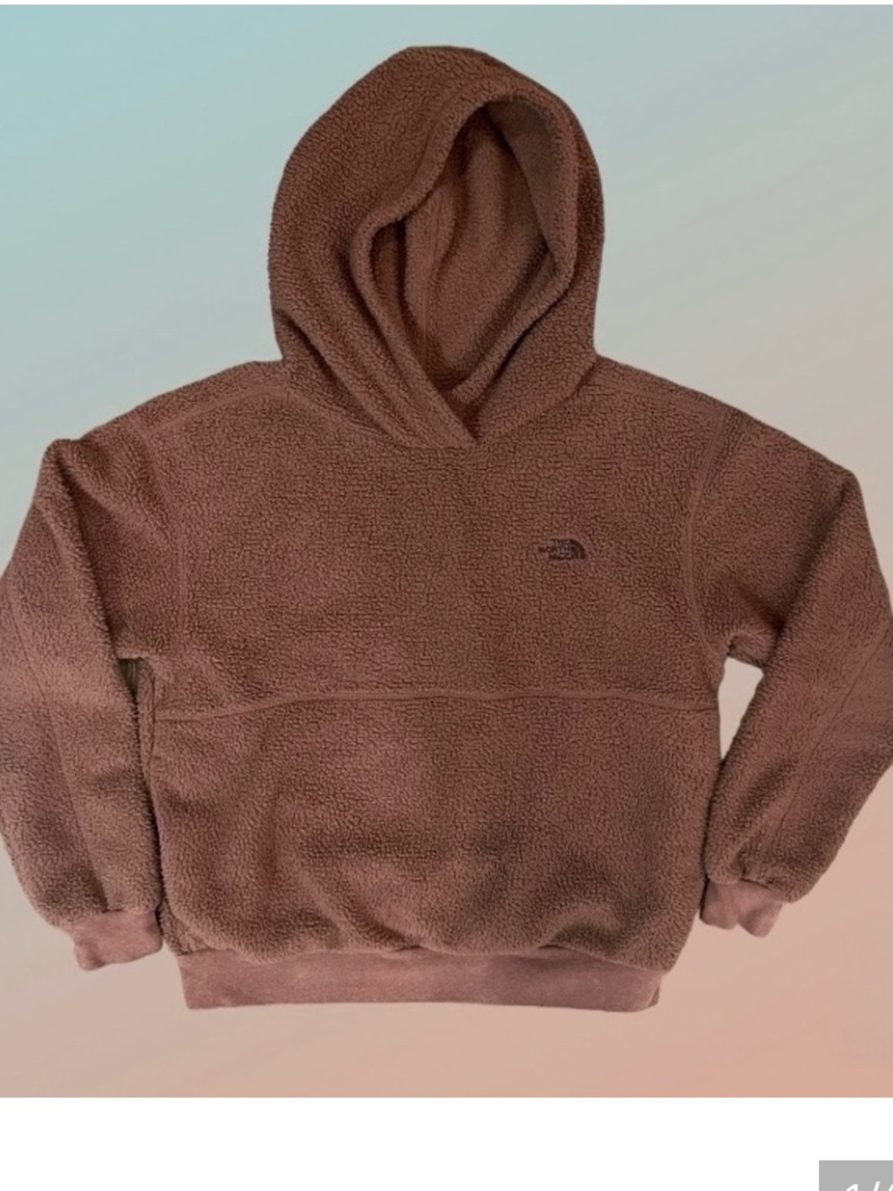 The North Face maroon purple Sherpa style pull over size small women’s